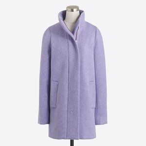 J.Crew Factory Hyacinth Lilac Purple City Cocoon Coat Size 00